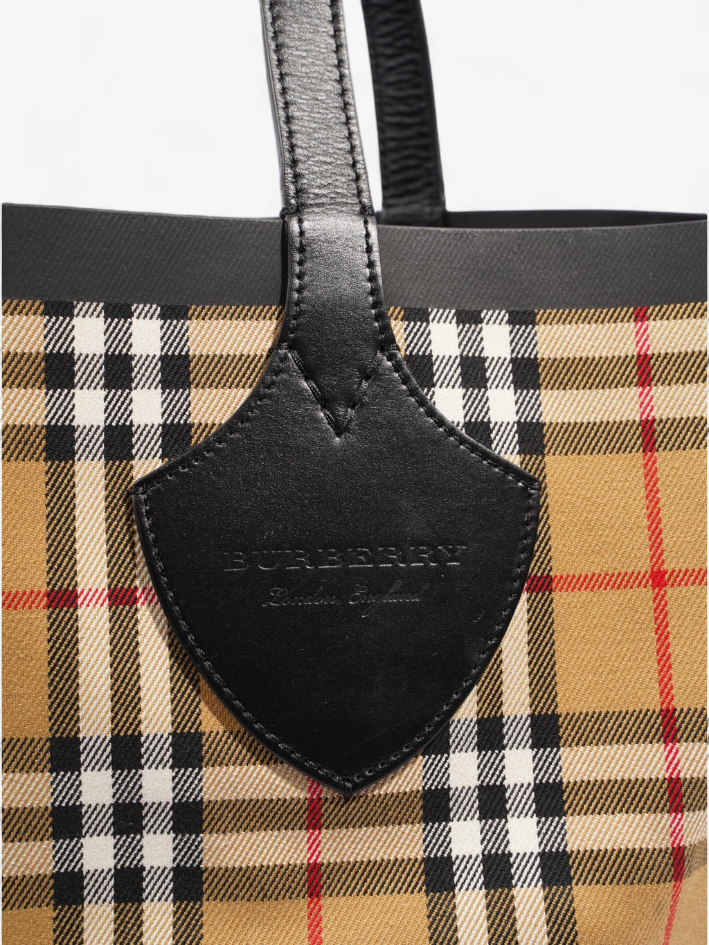 Burberry Reversible Giant Tote Vintage Check Canvas