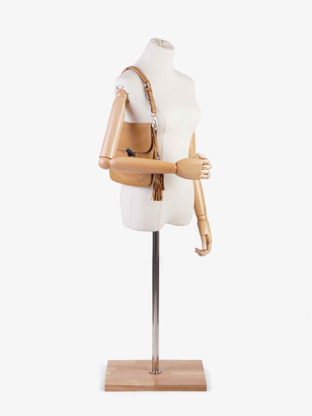 Prada Tassel Flap Shoulder Caramel Brown  Leather