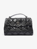 Chanel In and Out Flap Bag Black Lambskin Leather Maxi