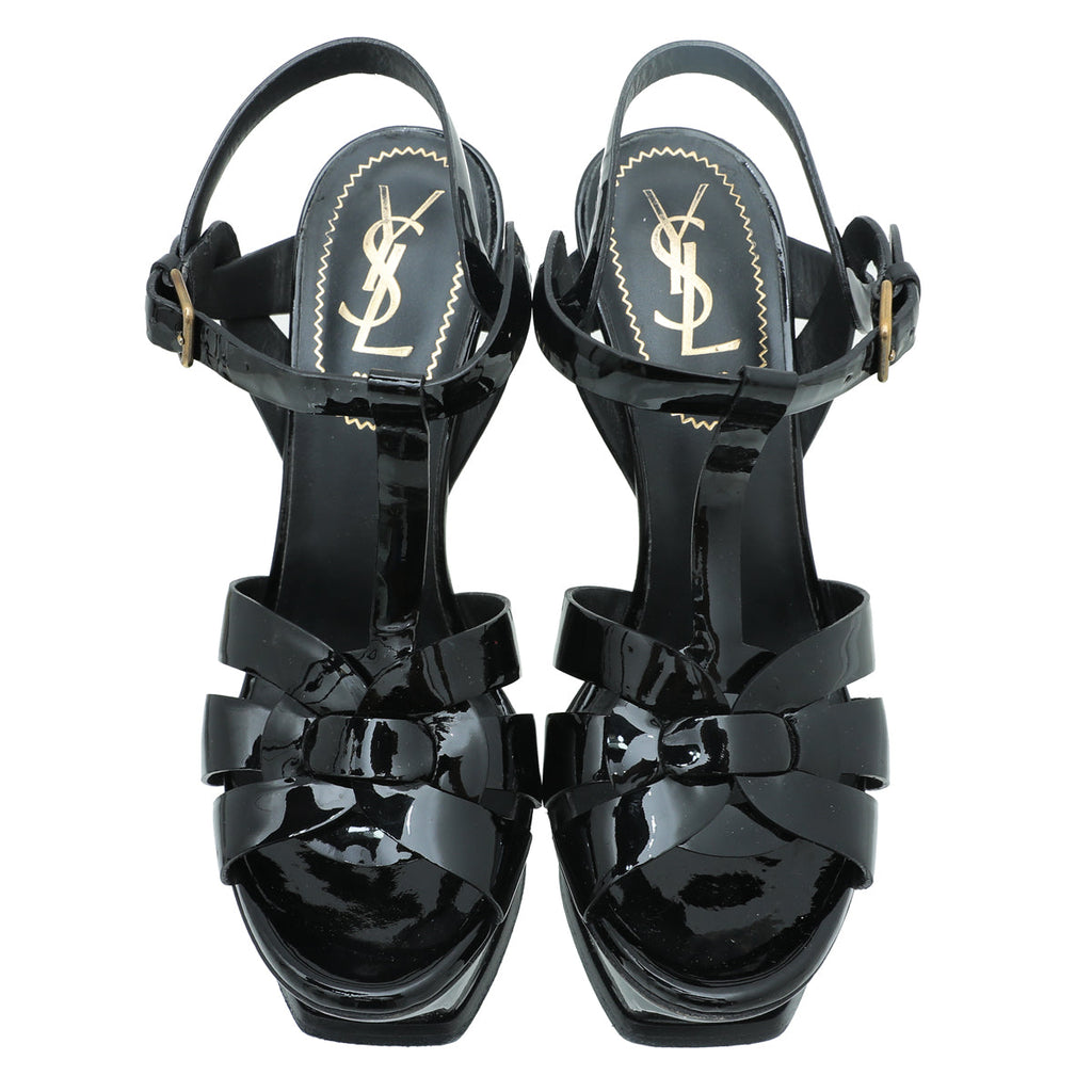 YSL Black Tribute Sandal 36