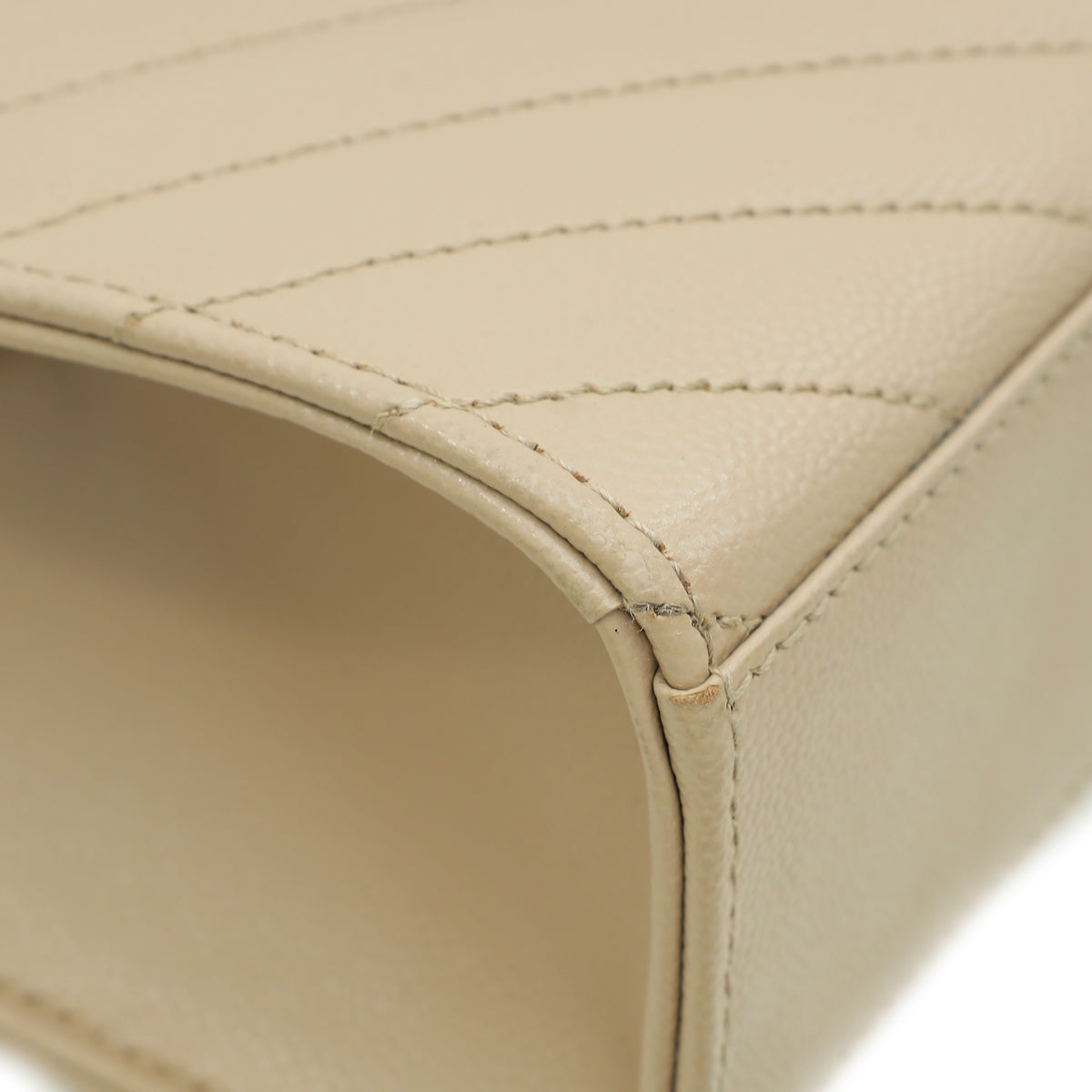 YSL Beige Monogram Satchel Flap Large Shoulder Bag