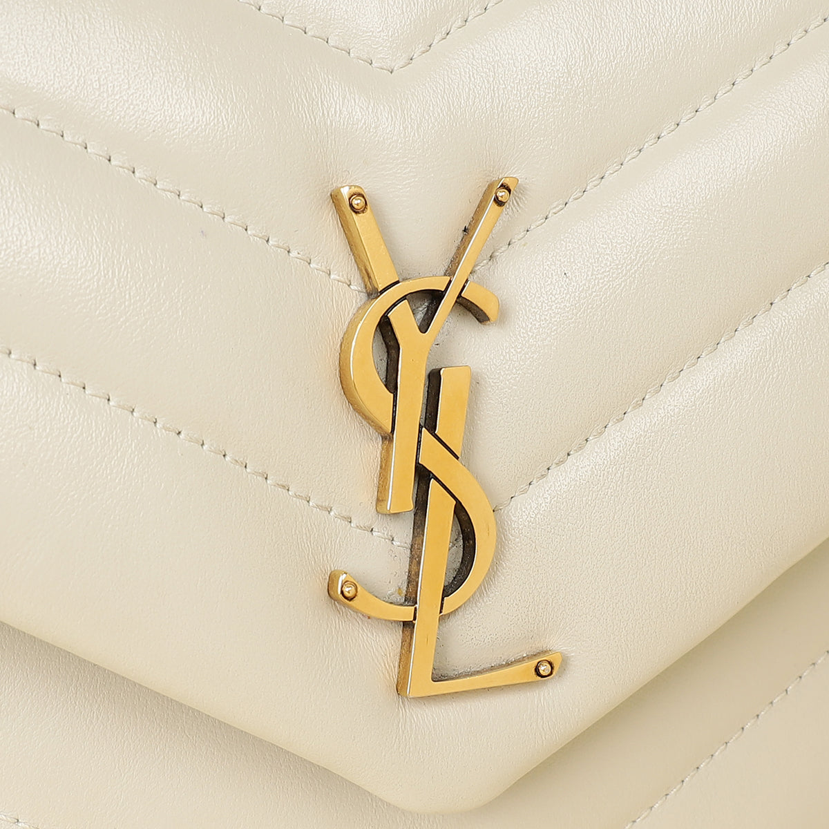 YSL Blanc Vintage Loulou Small Shoulder Bag