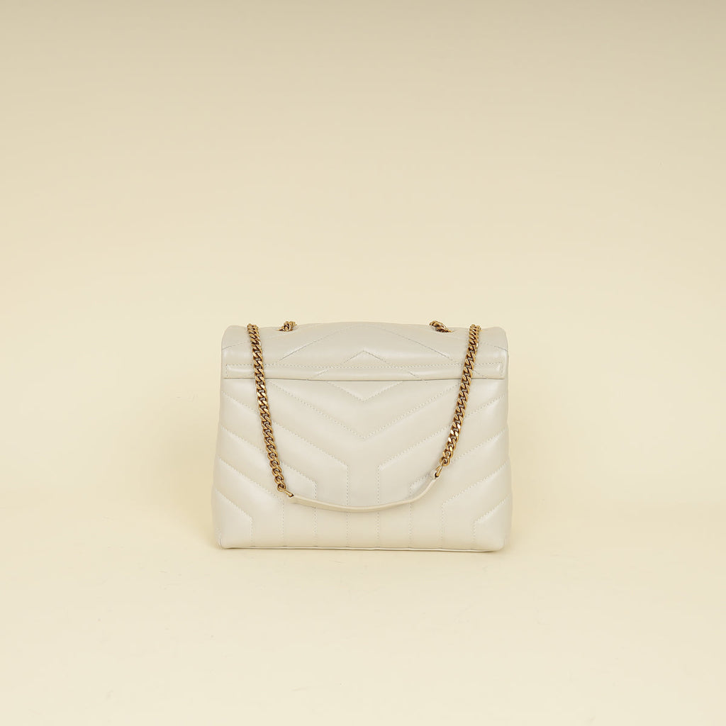 YSL Blanc Vintage Loulou Small Shoulder Bag