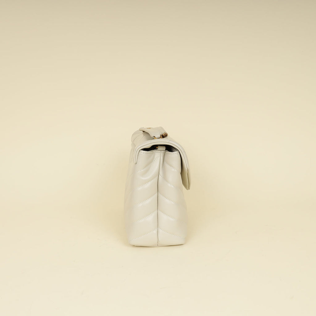YSL Blanc Vintage Loulou Small Shoulder Bag