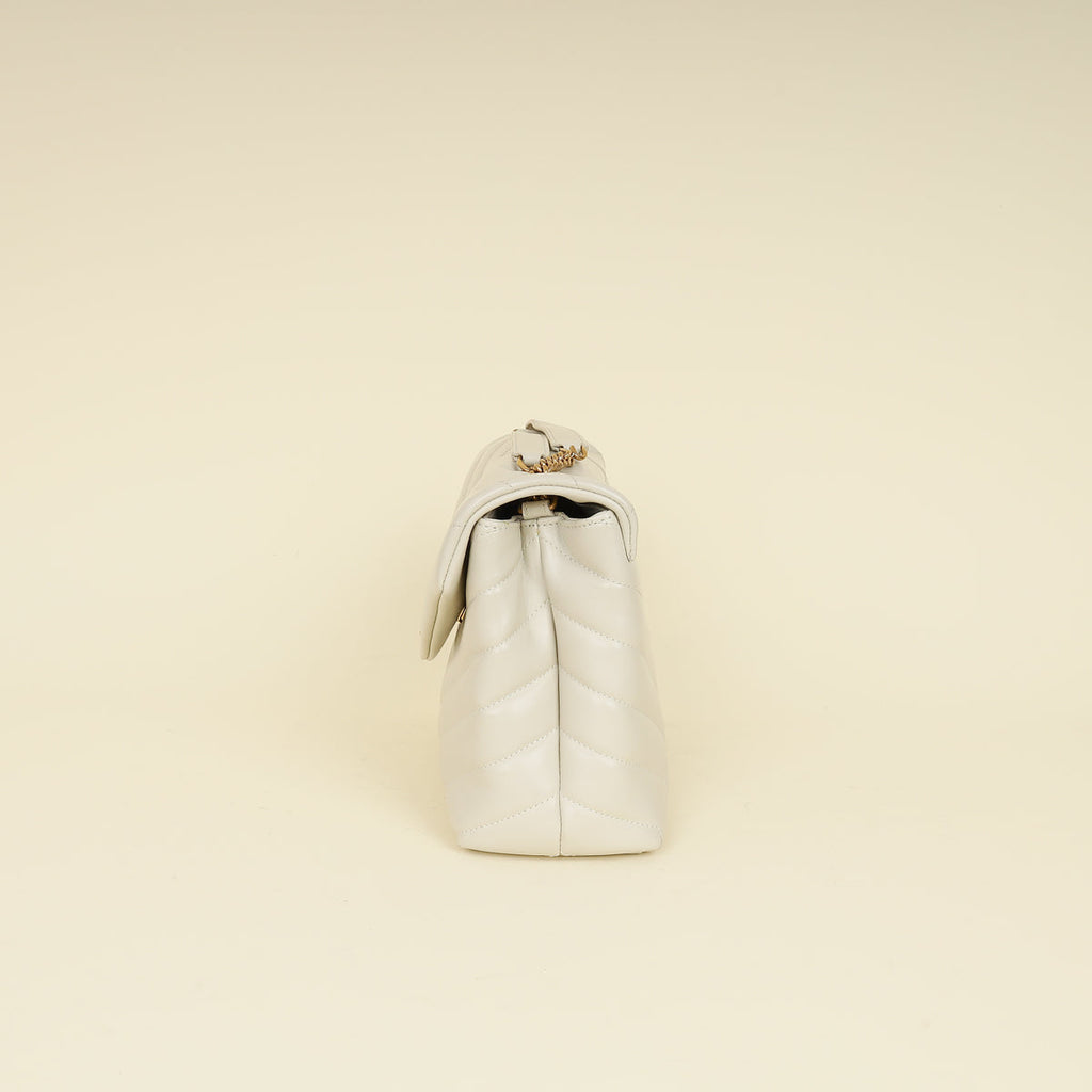 YSL Blanc Vintage Loulou Small Shoulder Bag