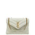 YSL Blanc Vintage Loulou Small Shoulder Bag