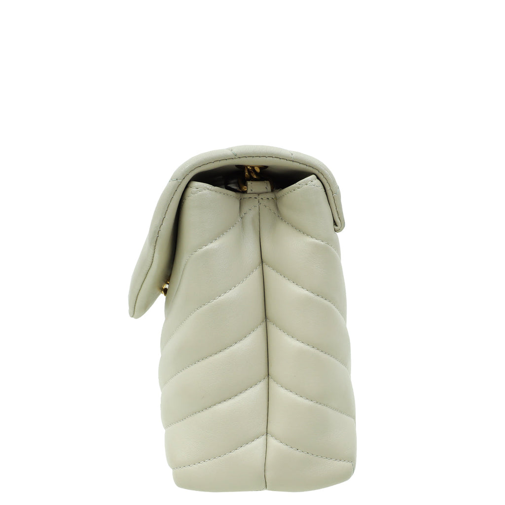 YSL Blanc Vintage Loulou Small Shoulder Bag
