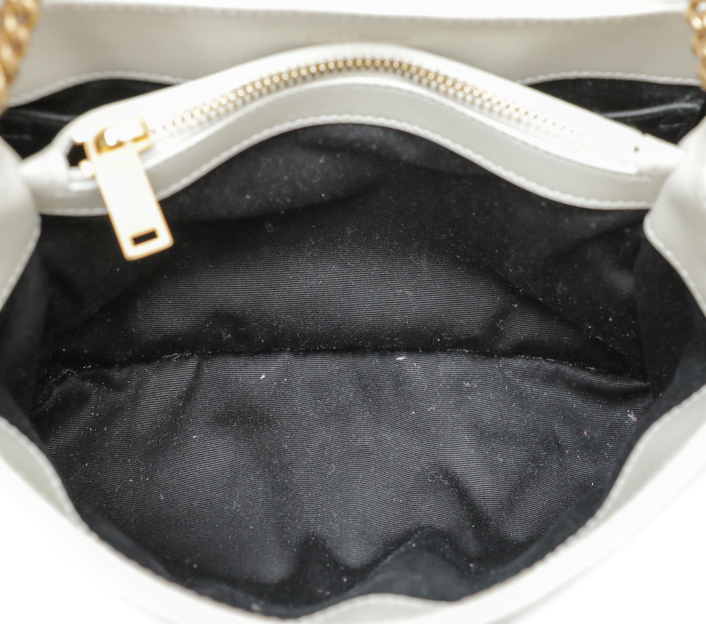 YSL Blanc Vintage Loulou Small Flap Bag
