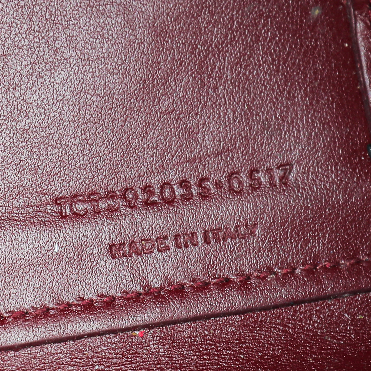 YSL Burgundy Croc Embossed Sac De Jour Nano Bag