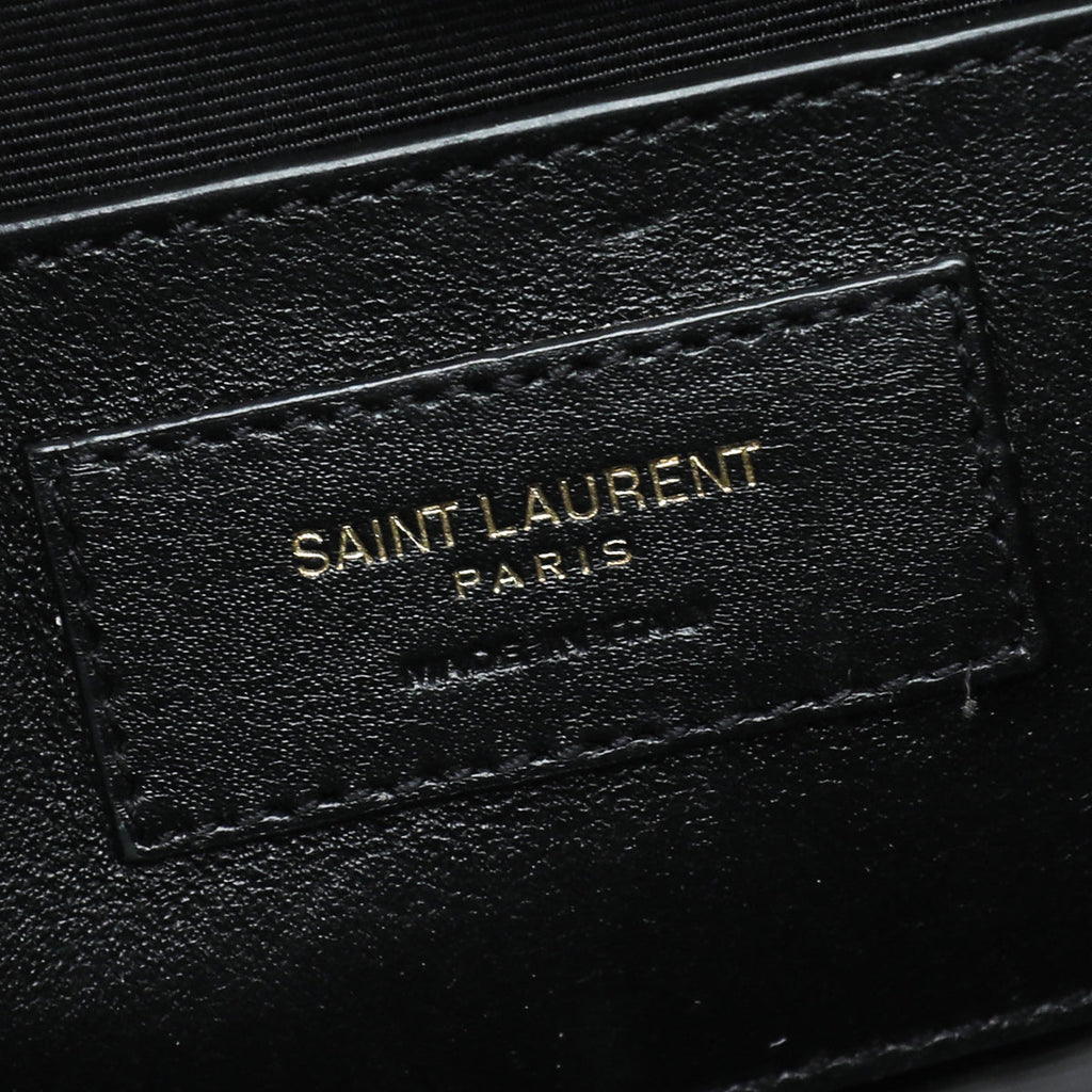 YSL Black Monogram Mix Quilted Small Chain Bag
