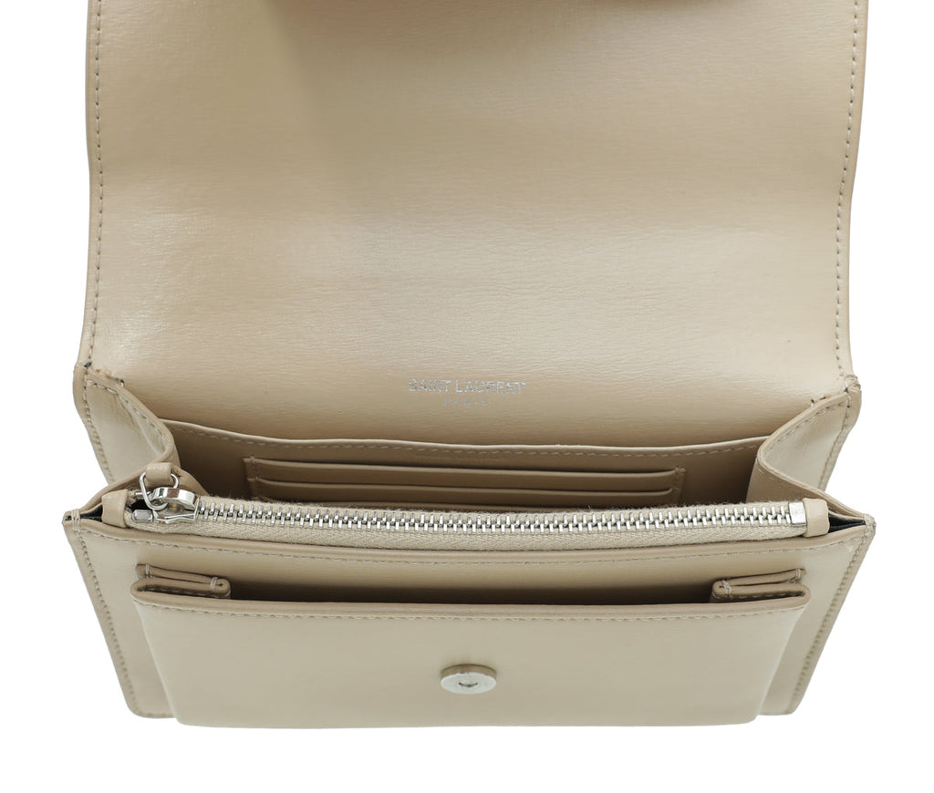 YSL Beige Sunset Chain Wallet