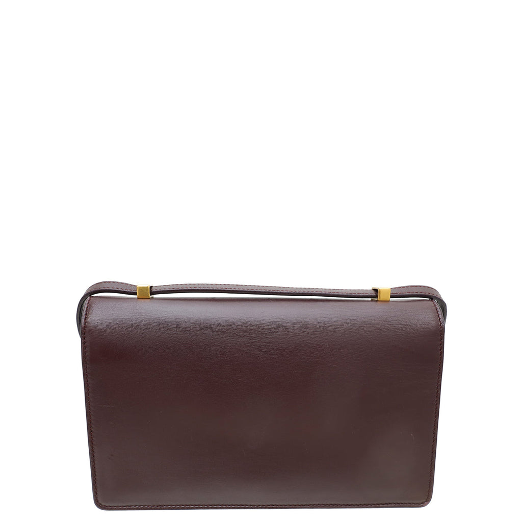 YSL Burgundy Monogram Dylan Small Bag