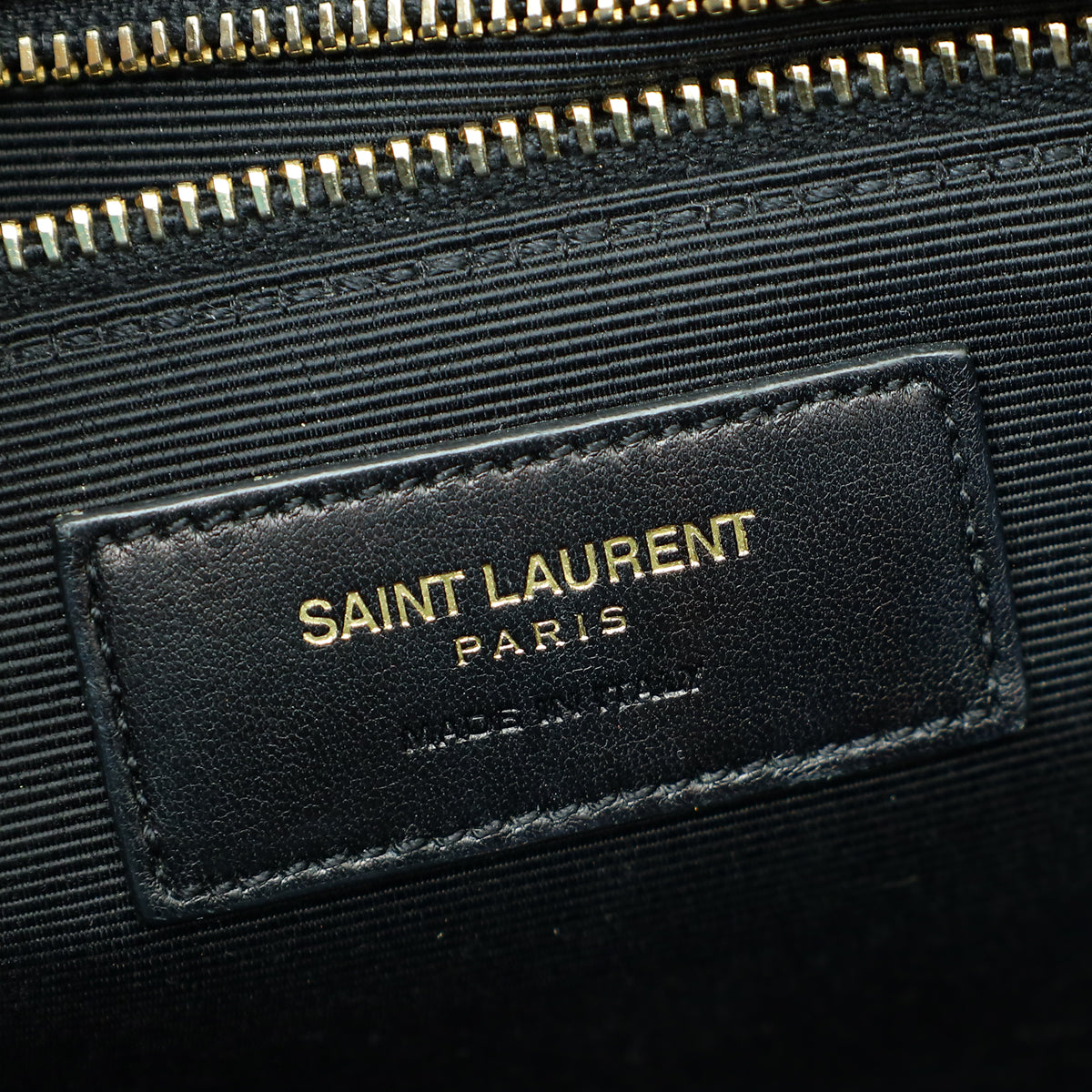 YSL Black Monogram Chevron Large Satchel Bag