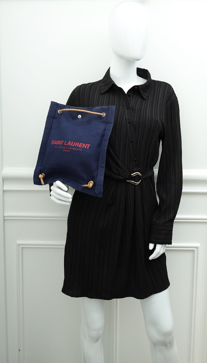 YSL Blue Universite Flat Crossbody Bag