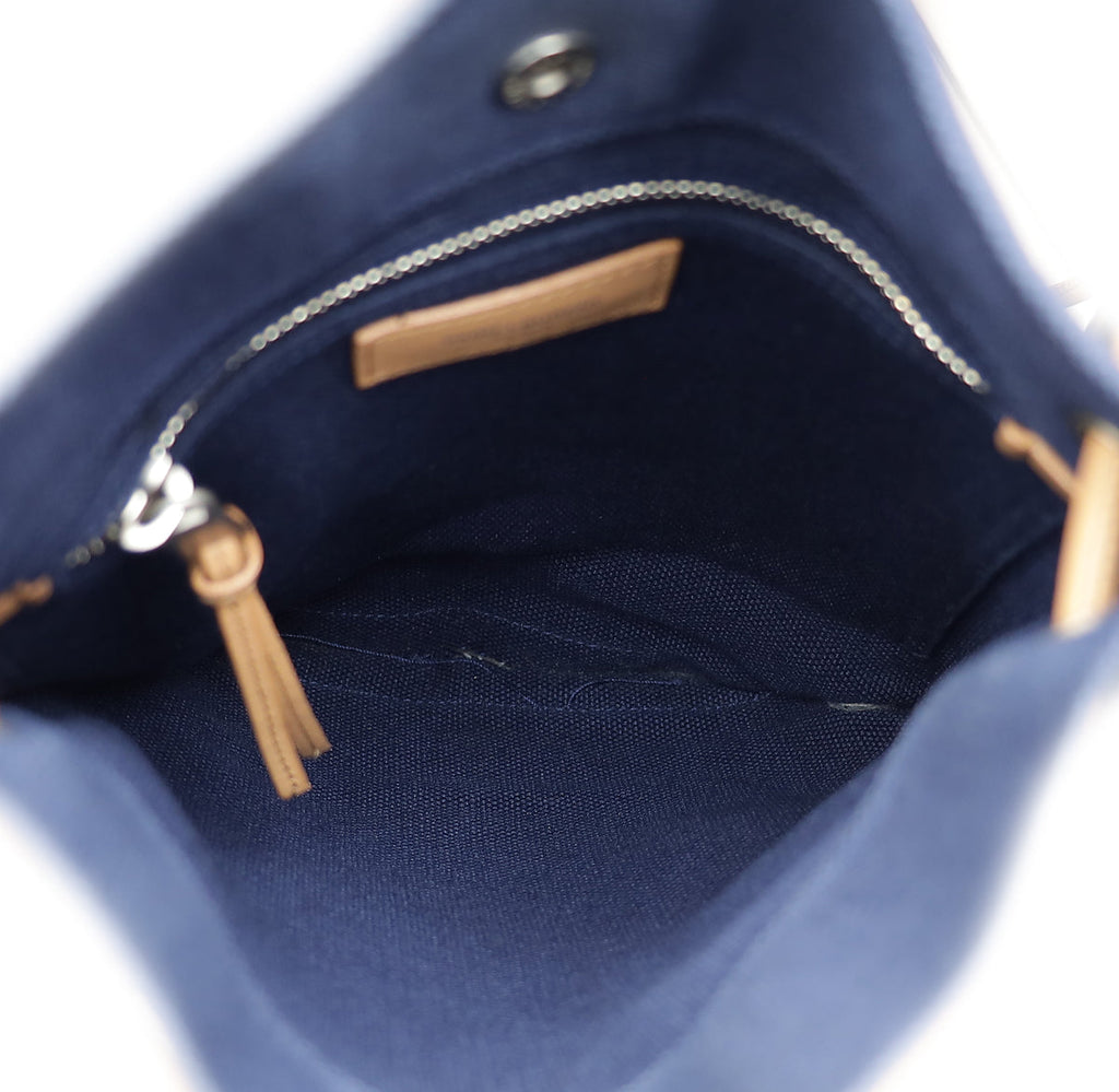 YSL Blue Universite Flat Crossbody Bag