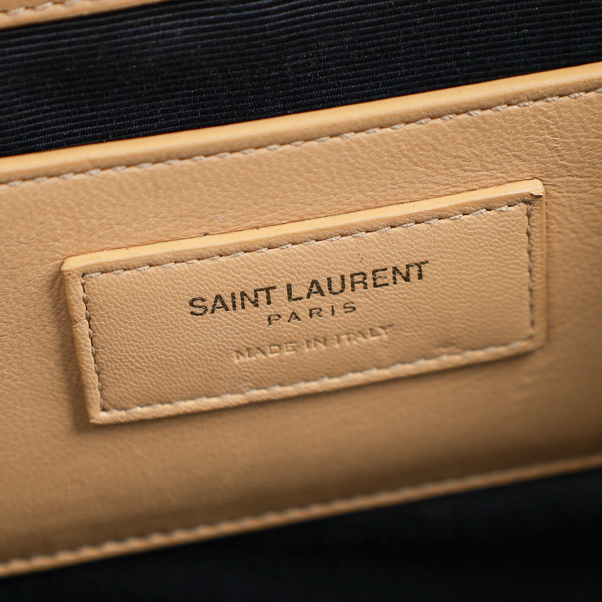 YSL Beige Kate Tassel Lizard Print Medium Bag