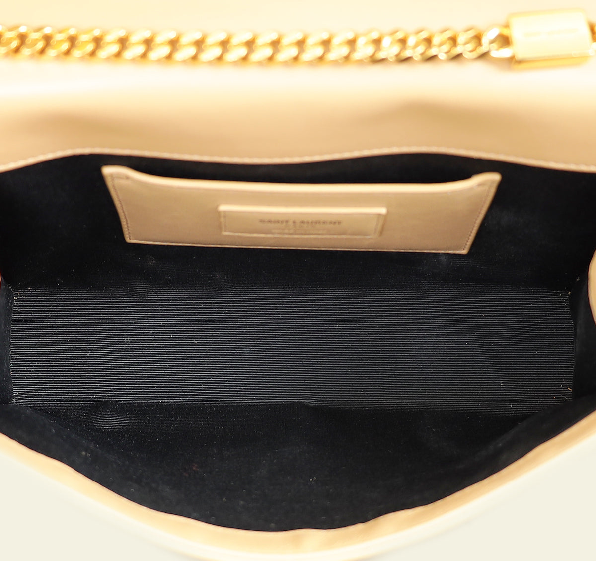 YSL Beige Kate Tassel Lizard Print Medium Bag