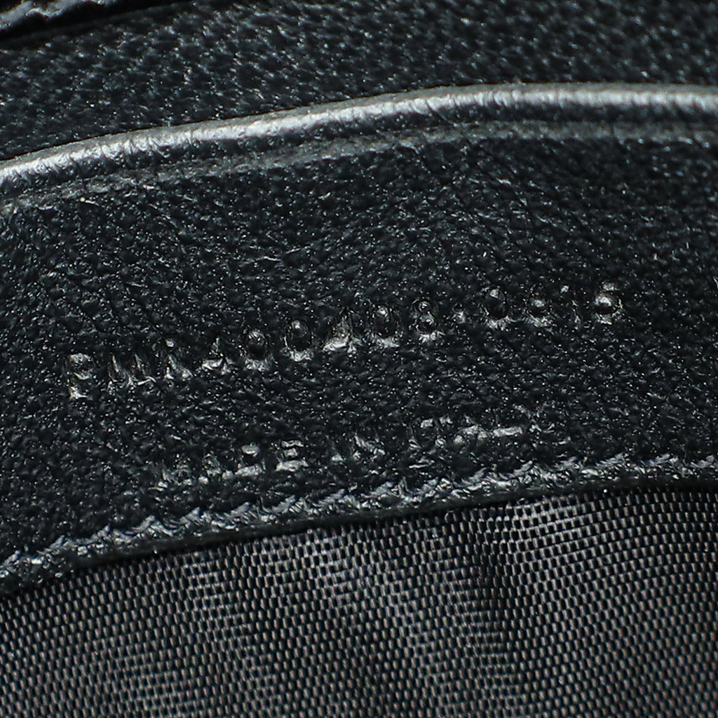 YSL Black Croco Embossed Toy Sac De Jour Bag