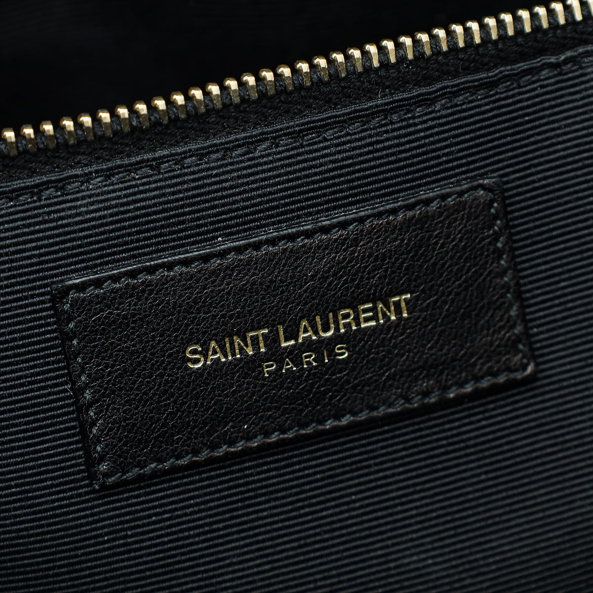 YSL Black Monogram Shopping Tote Large Bag