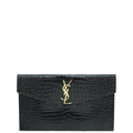 YSL Croco Embossed Uptown Pouch