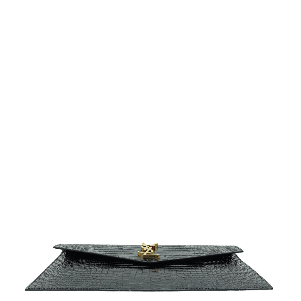 YSL Croco Embossed Uptown Pouch