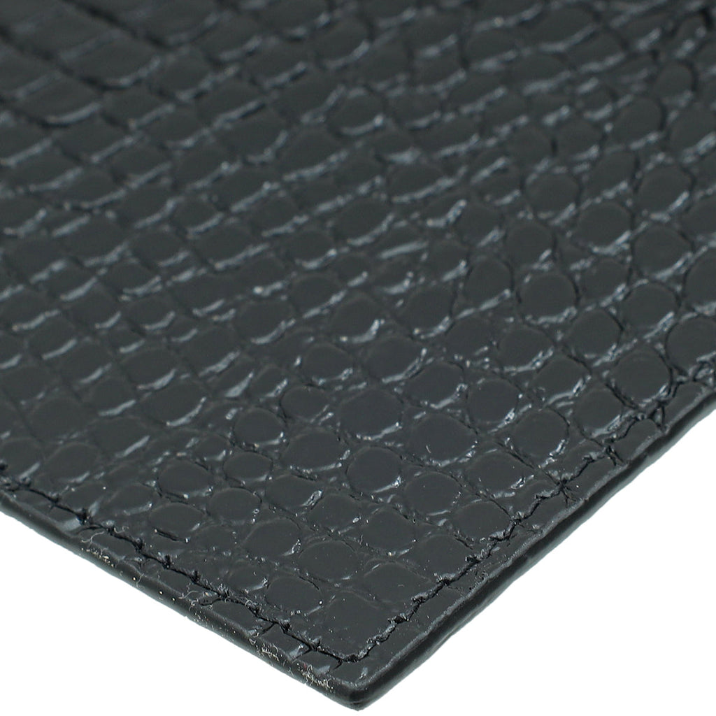 YSL Croco Embossed Uptown Pouch