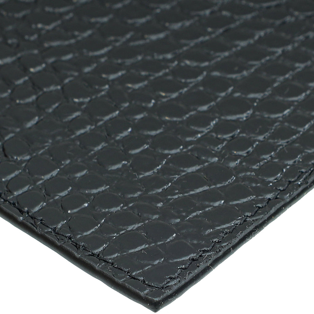 YSL Croco Embossed Uptown Pouch