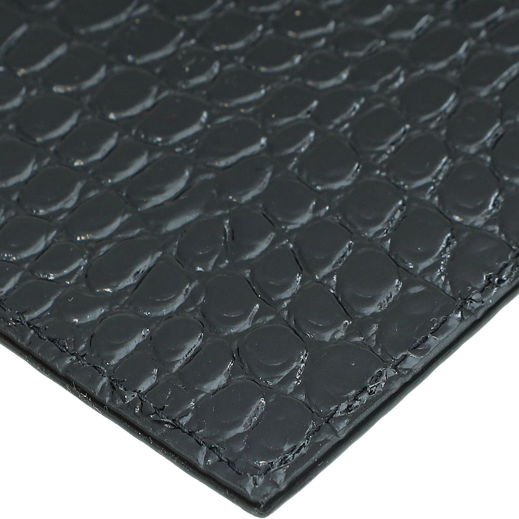 YSL Croco Embossed Uptown Pouch