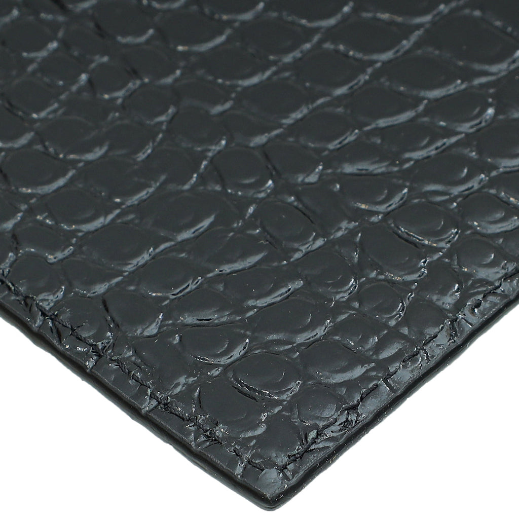 YSL Croco Embossed Uptown Pouch