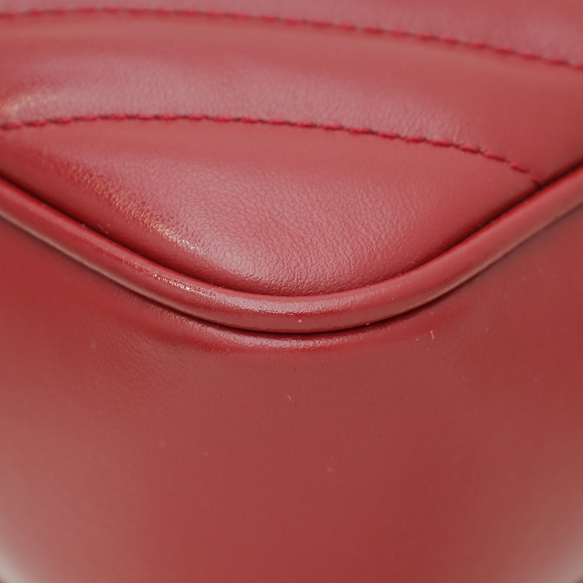 YSL Red Monogram Lou Tassel Camera Bag