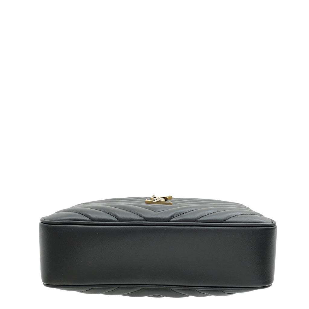 YSL Black Monogram Quilted Lou Camera Bag
