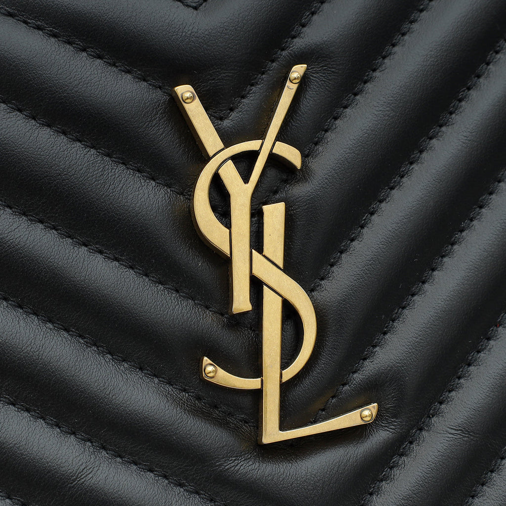 YSL Black Monogram Quilted Lou Camera Bag