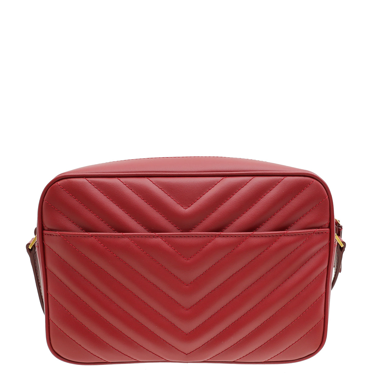 YSL Dark Red Monogram Quilted Lou Camera Bag