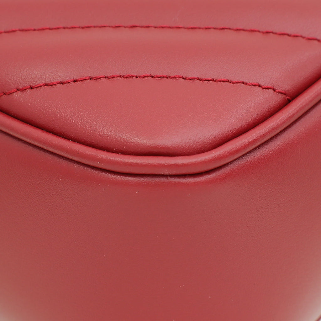 YSL Dark Red Monogram Quilted Lou Camera Bag