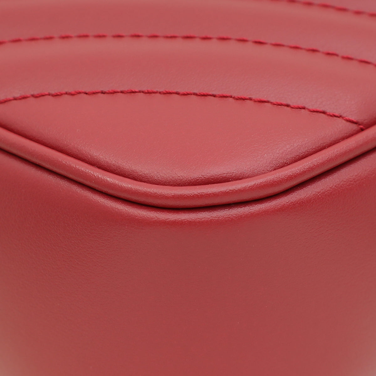 YSL Dark Red Monogram Quilted Lou Camera Bag