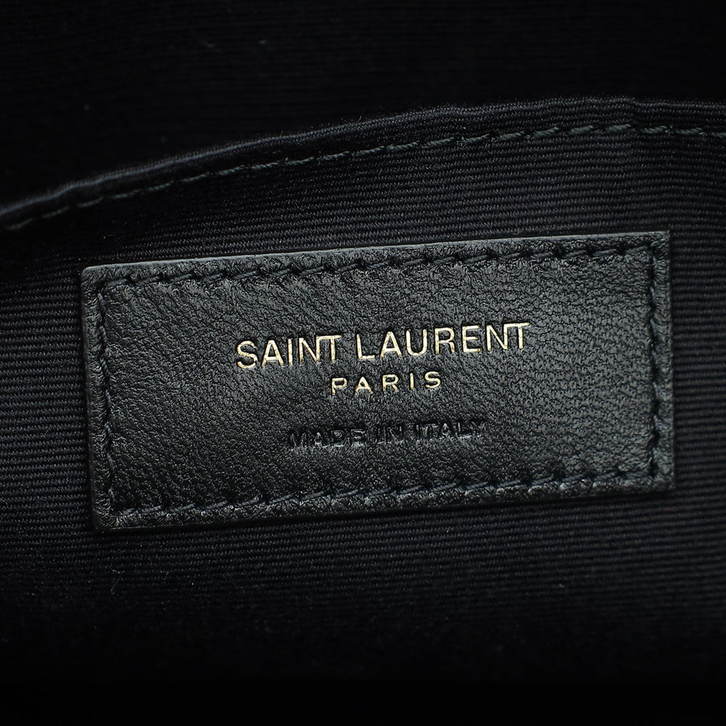 YSL Burgundy Monogram Quilted Lou Camera Bag