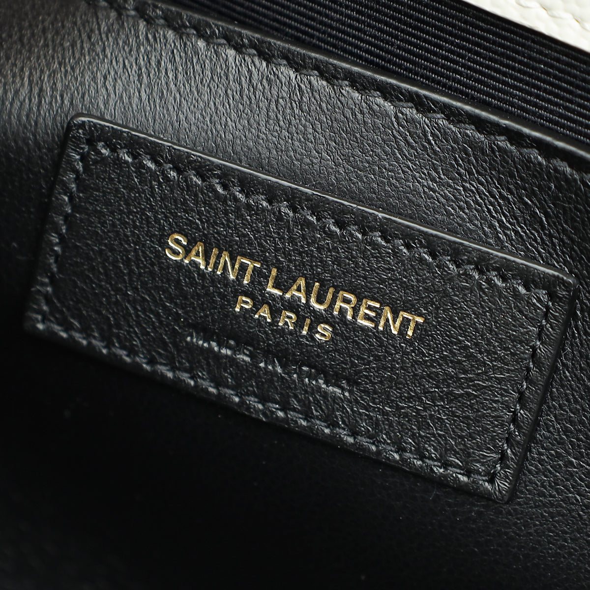 YSL Vintage Blanc Monogram Kate Tassel Medium Shoulder Bag