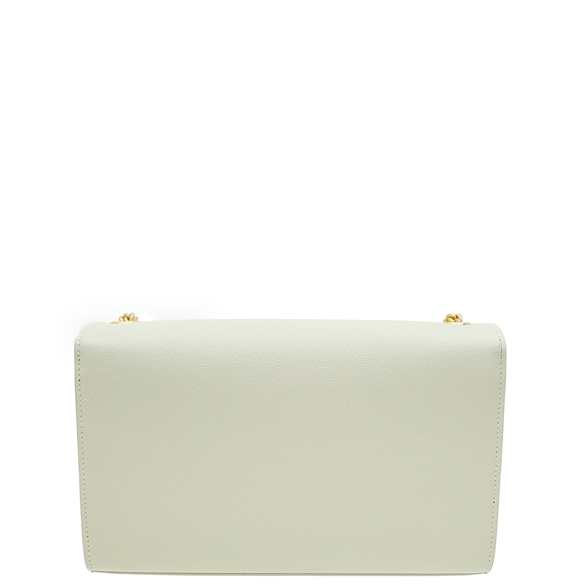 YSL Vintage Blanc Monogram Kate Tassel Medium Shoulder Bag