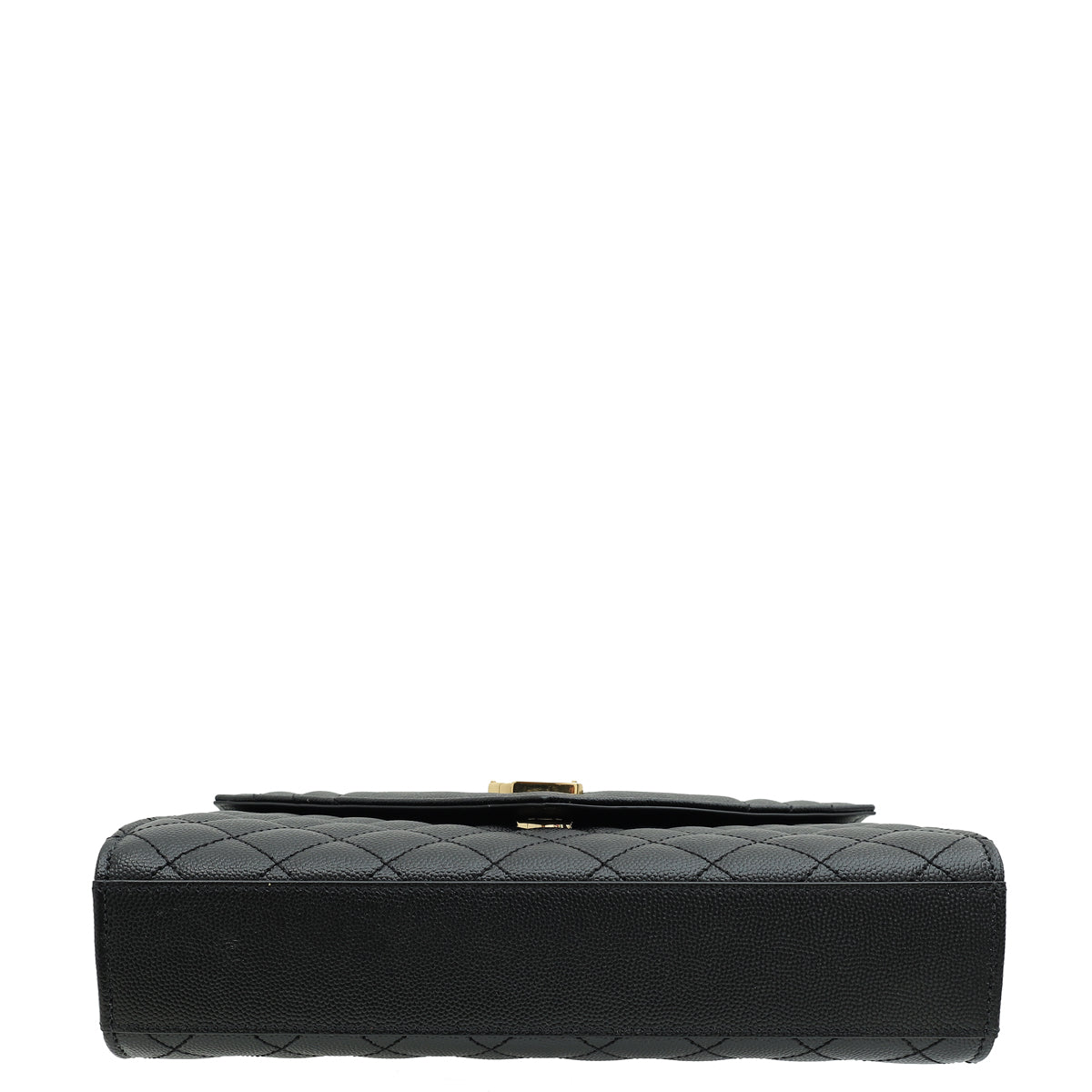 YSL Black Mix Quilted Envelope Medium Shoulder Bag