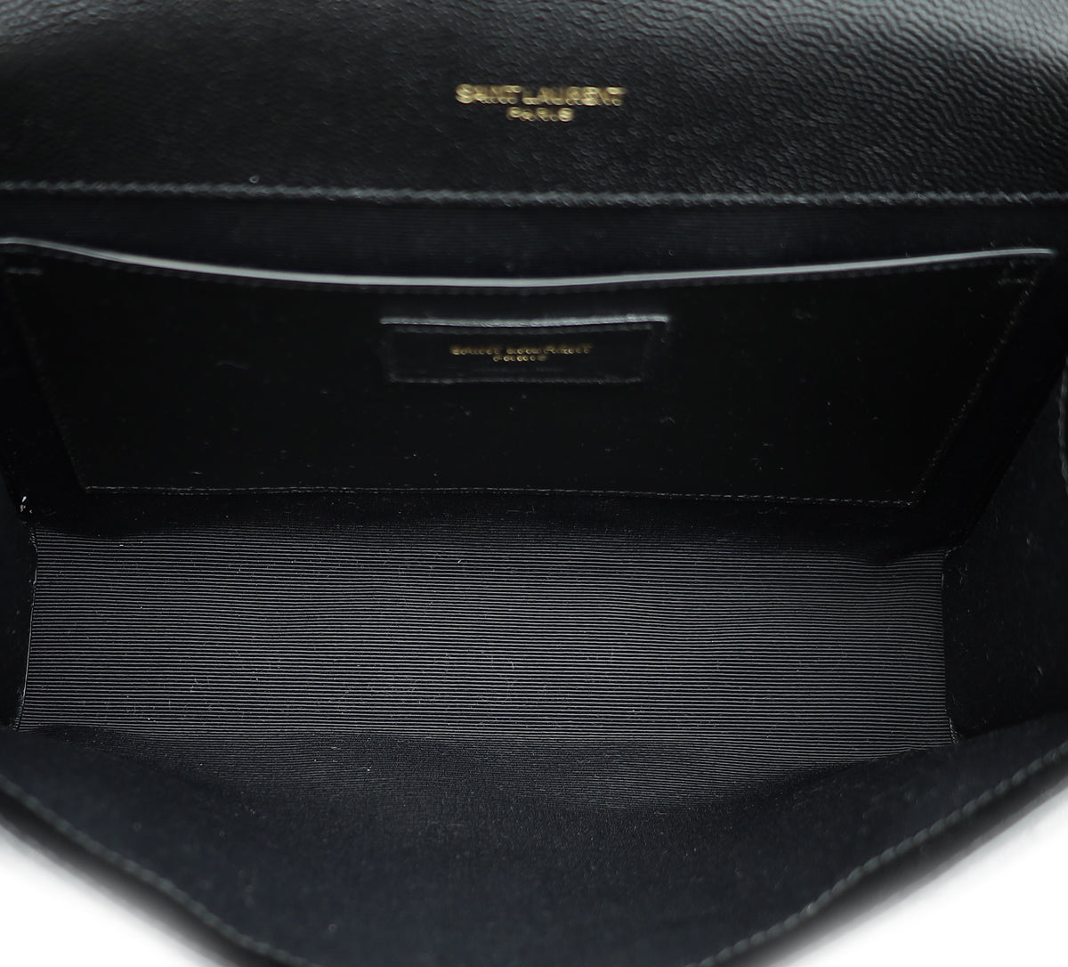 YSL Black Mix Quilted Envelope Medium Shoulder Bag
