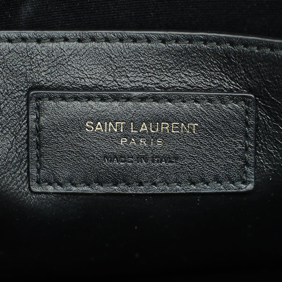 YSL Black Croco Embossed Manhattan Medium Shoulder Bag