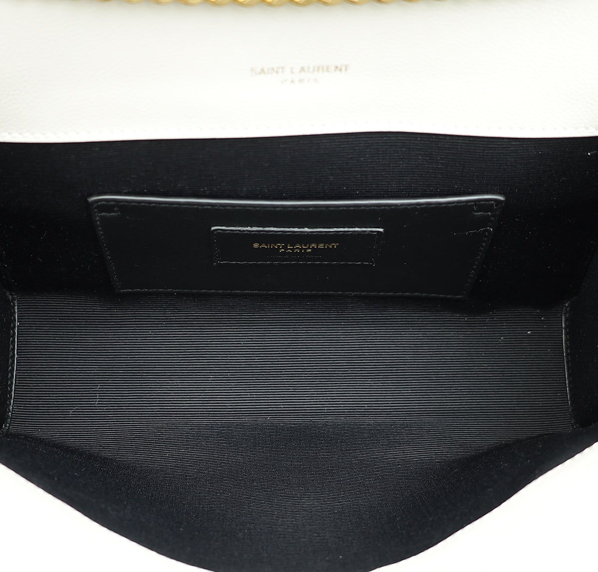 YSL Blanc Vintage Mix Quilted Envelope Small Shoulder Bag
