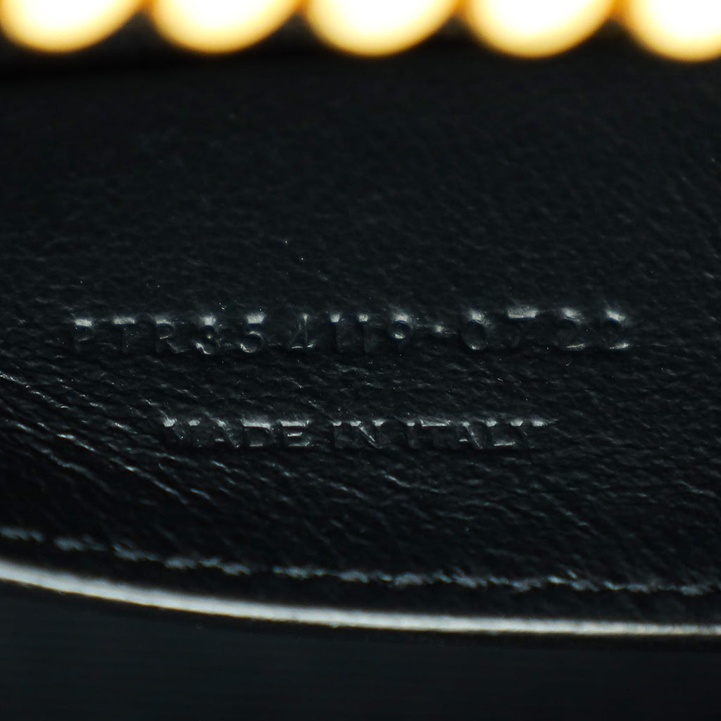 YSL Black Kate Tassel Croco Embossed Medium Bag