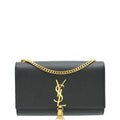 YSL Black Monogram Kate Tassel Medium Shoulder Bag