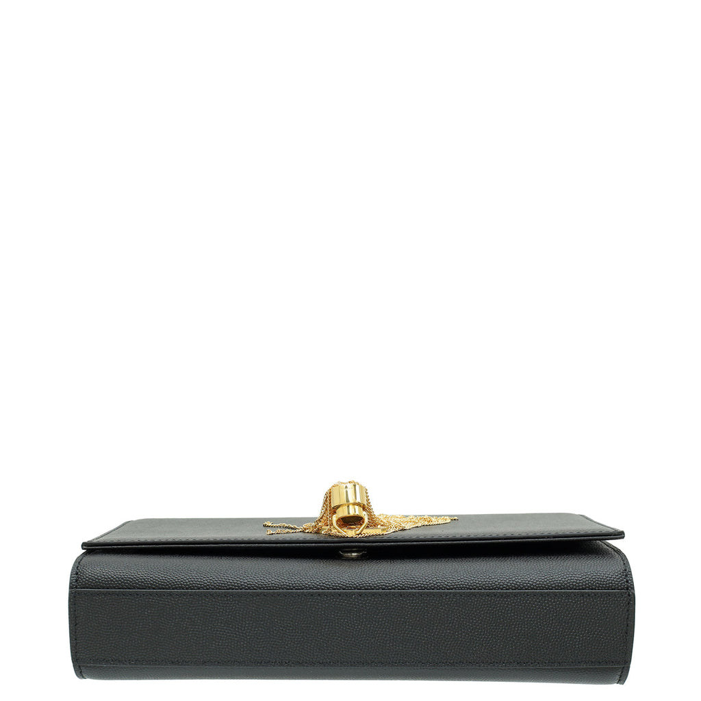 YSL Black Monogram Kate Tassel Medium Shoulder Bag
