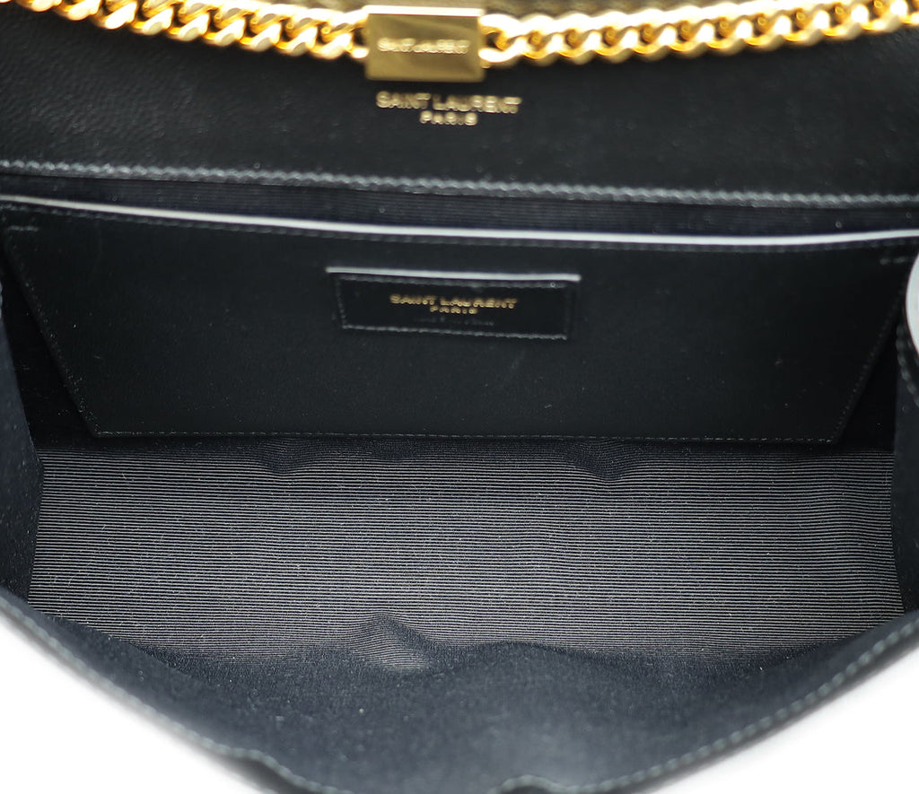 YSL Black Monogram Kate Tassel Medium Shoulder Bag
