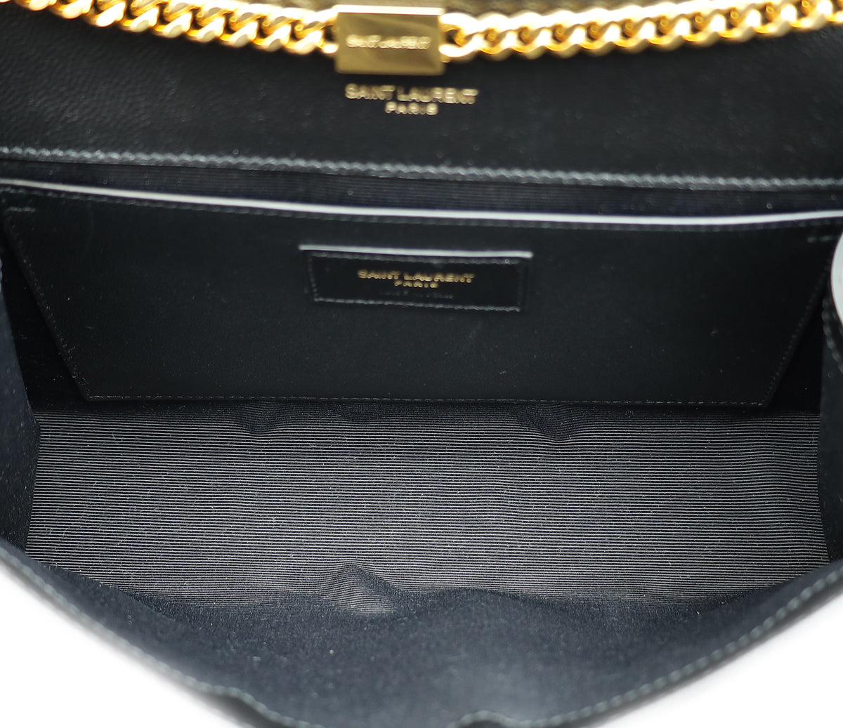 YSL Black Monogram Kate Tassel Medium Shoulder Bag