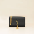YSL Black Kate Tassel Medium Shoulder Bag