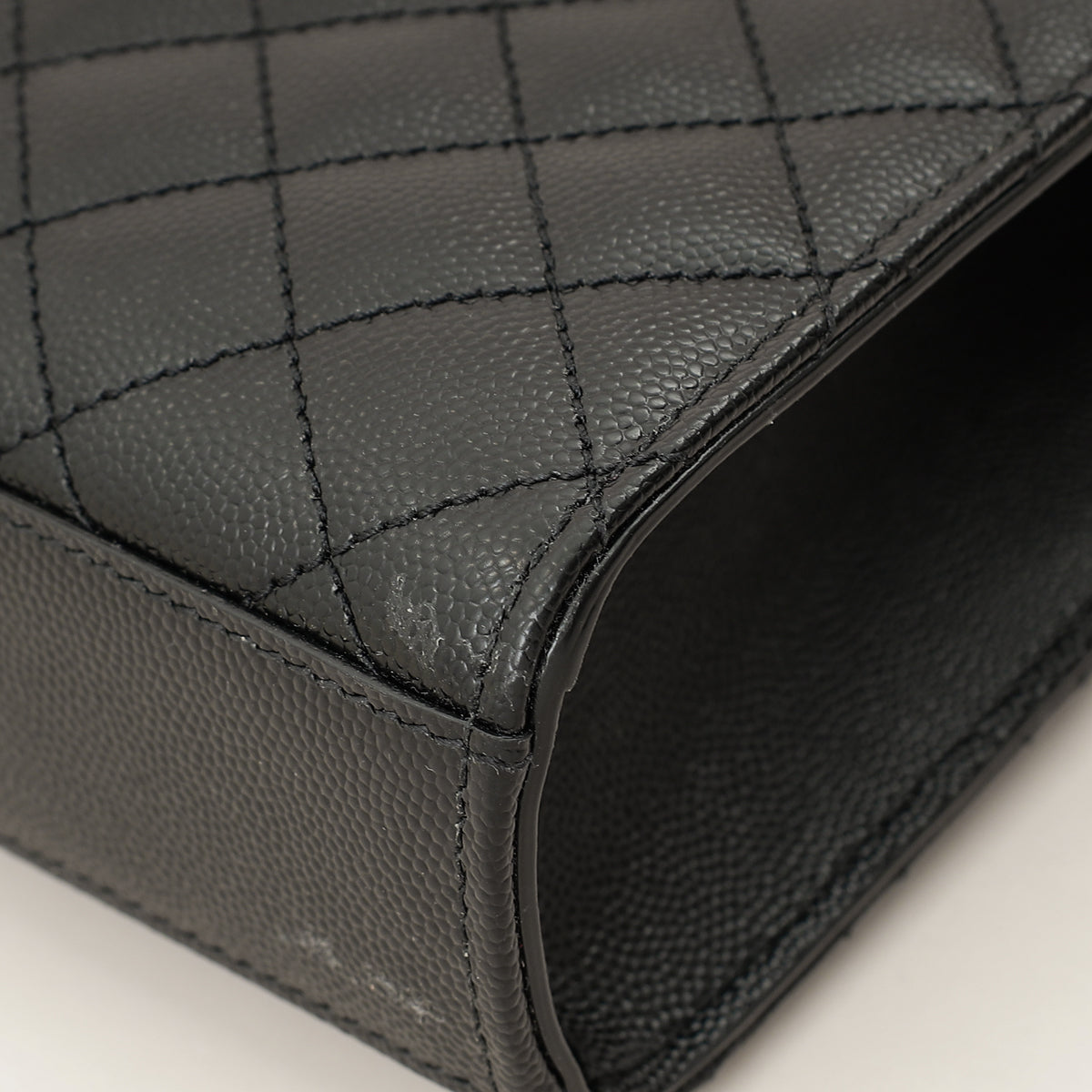 YSL Black Mix Quilted Envelope Medium Shoulder Bag