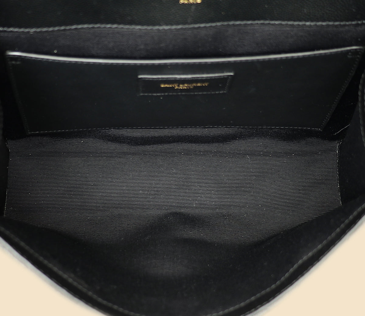 YSL Black Mix Quilted Envelope Medium Shoulder Bag
